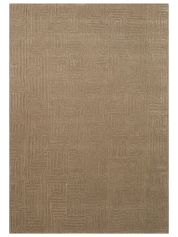 Alfombra tejida a mano de mezcla de lana y algodón serie Milano BEIGE