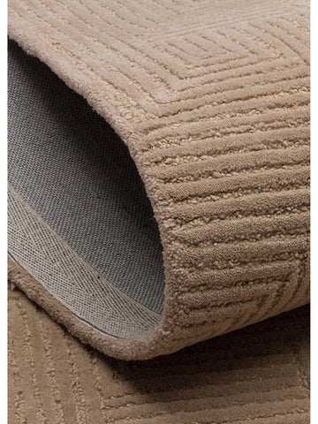 Alfombra tejida a mano de mezcla de lana y algodón serie Milano BEIGE