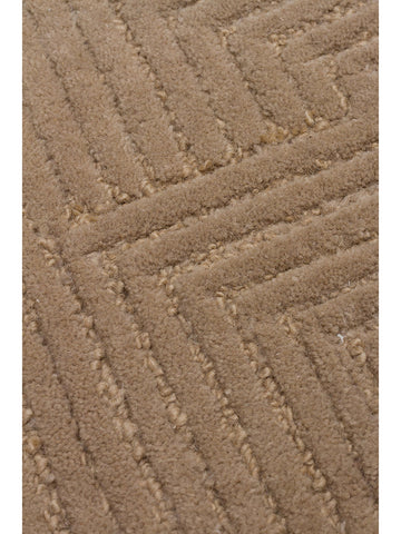 Alfombra tejida a mano de mezcla de lana y algodón serie Milano BEIGE