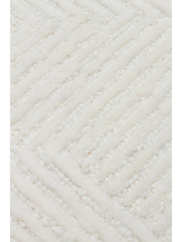 Alfombra tejida a mano de mezcla de lana y algodón serie Milano IVORY