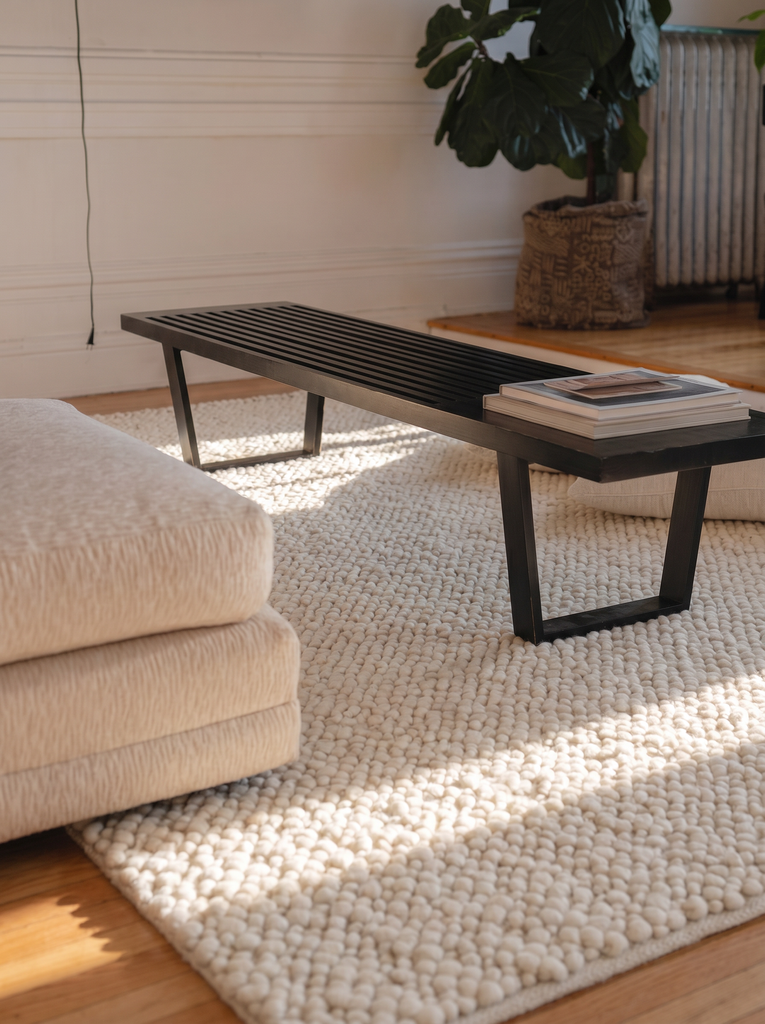 Woolstar 100% Natural Kazak Pattern Living Room Corridor Entrance Handwoven Knit Carpet 06 CREAM