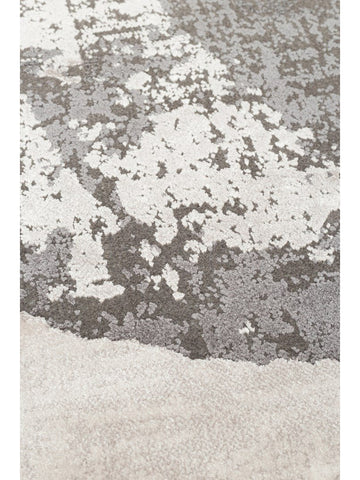 Alfombra de Salón Moderna Monza Art 02 CREAM GREY Q con Diseño Geométrico, Alta Calidad y Tejido Denso Brillante