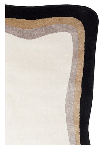 Alfombra de Salón Moderna Monza Art 11 CREAM GOLD con Diseño Geométrico, Alta Calidad y Tejido Denso Brillante