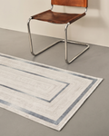 Mumbai Series Classic Pattern High Quality Dense Weave Shiny Living Room Carpet 13 CREAM BLUE