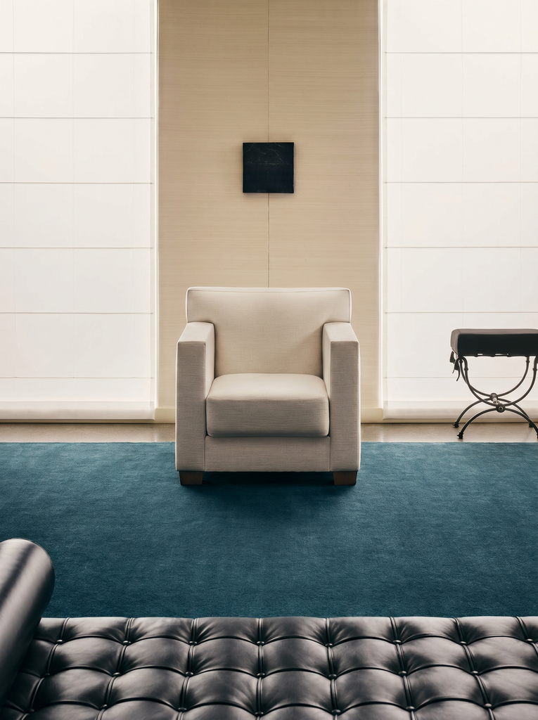 Tapis New Zealand série 100% laine naturelle de Nouvelle-Zélande fait main pour salon, séjour, chambre NBLU