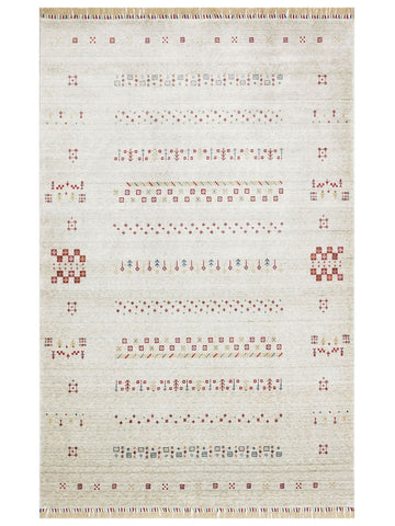 Oushak Carnaval Alfombra Uşak Moderna TENCEL™ 100% Natural, Fácil de Limpiar, Hecha a Mano 06 BEIGE  