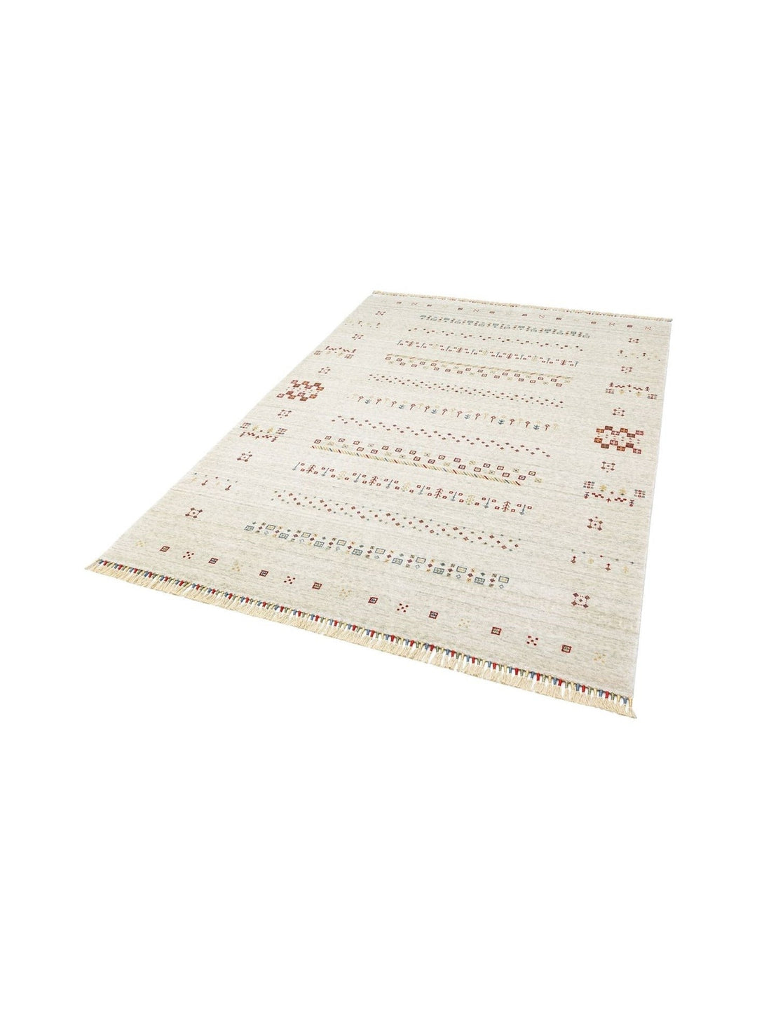 Oushak Carnaval %100 natürlich, leicht zu reinigen, handgefertigt, TENCEL™ moderner Uşak-Teppich 06 BEIGE
