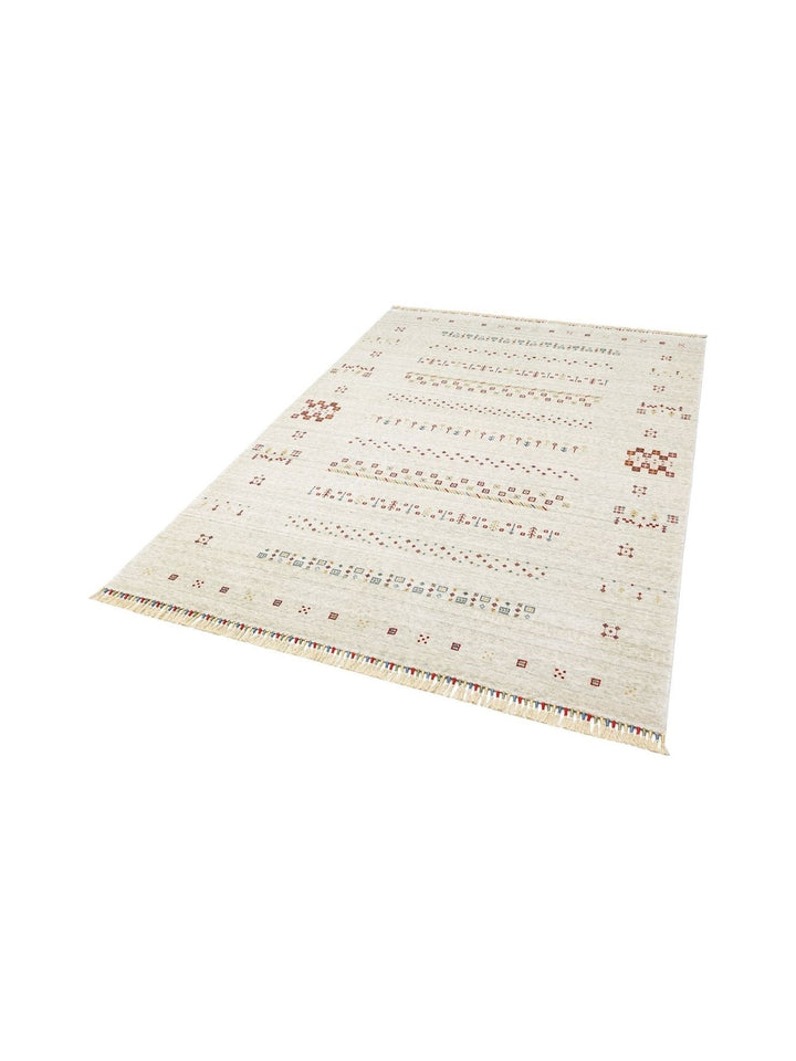 Oushak Carnaval %100 natürlich, leicht zu reinigen, handgefertigt, TENCEL™ moderner Uşak-Teppich 06 BEIGE