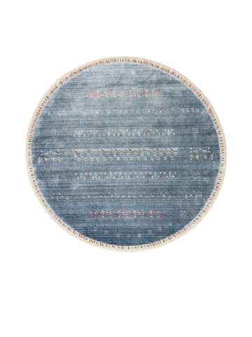 Oushak Carnaval Alfombra Uşak Moderna TENCEL™ 100% Natural, Fácil de Limpiar, Hecha a Mano 06 BLUE Q  