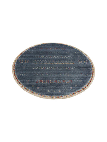 Oushak Carnaval Alfombra Uşak Moderna TENCEL™ 100% Natural, Fácil de Limpiar, Hecha a Mano 06 BLUE Q  