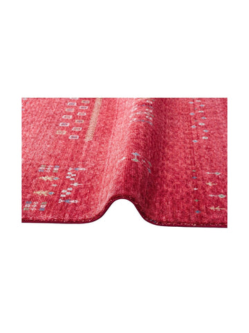Oushak Carnaval Alfombra Uşak Moderna TENCEL™ 100% Natural, Fácil de Limpiar, Hecha a Mano 06 RED  
