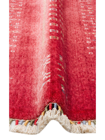 Oushak Carnaval Alfombra Uşak Moderna TENCEL™ 100% Natural, Fácil de Limpiar, Hecha a Mano 06 RED Q  