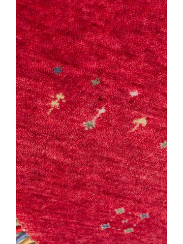 Oushak Carnaval Alfombra Uşak Moderna TENCEL™ 100% Natural, Fácil de Limpiar, Hecha a Mano 06 RED Q  