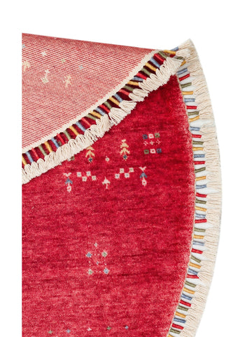 Oushak Carnaval Alfombra Uşak Moderna TENCEL™ 100% Natural, Fácil de Limpiar, Hecha a Mano 06 RED Q  