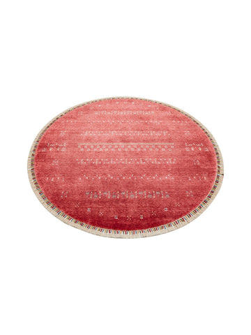 Oushak Carnaval Alfombra Uşak Moderna TENCEL™ 100% Natural, Fácil de Limpiar, Hecha a Mano 06 RED Q  