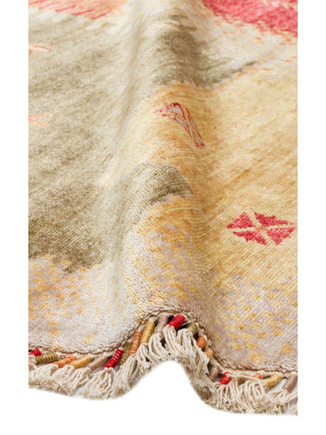 Oushak Carnaval Alfombra Uşak Moderna TENCEL™ 100% Natural, Fácil de Limpiar, Hecha a Mano 07 BEIGE AUTUMN Q  