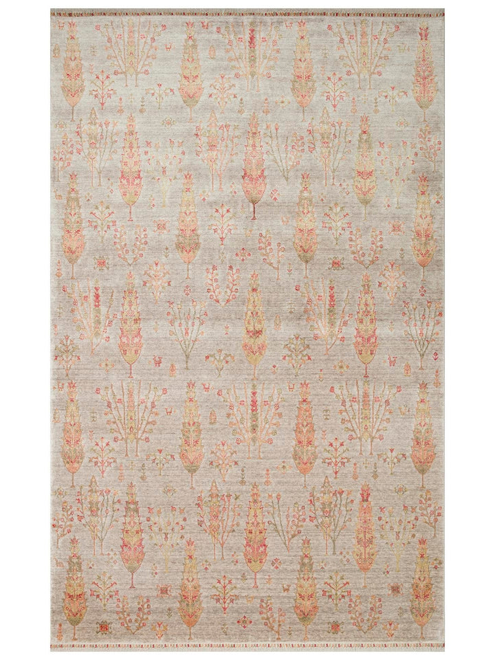 Oushak Carnaval %100 natürlich, leicht zu reinigen, handgefertigt, TENCEL™ moderner Uşak-Teppich 08 BEIGE AUTUMN