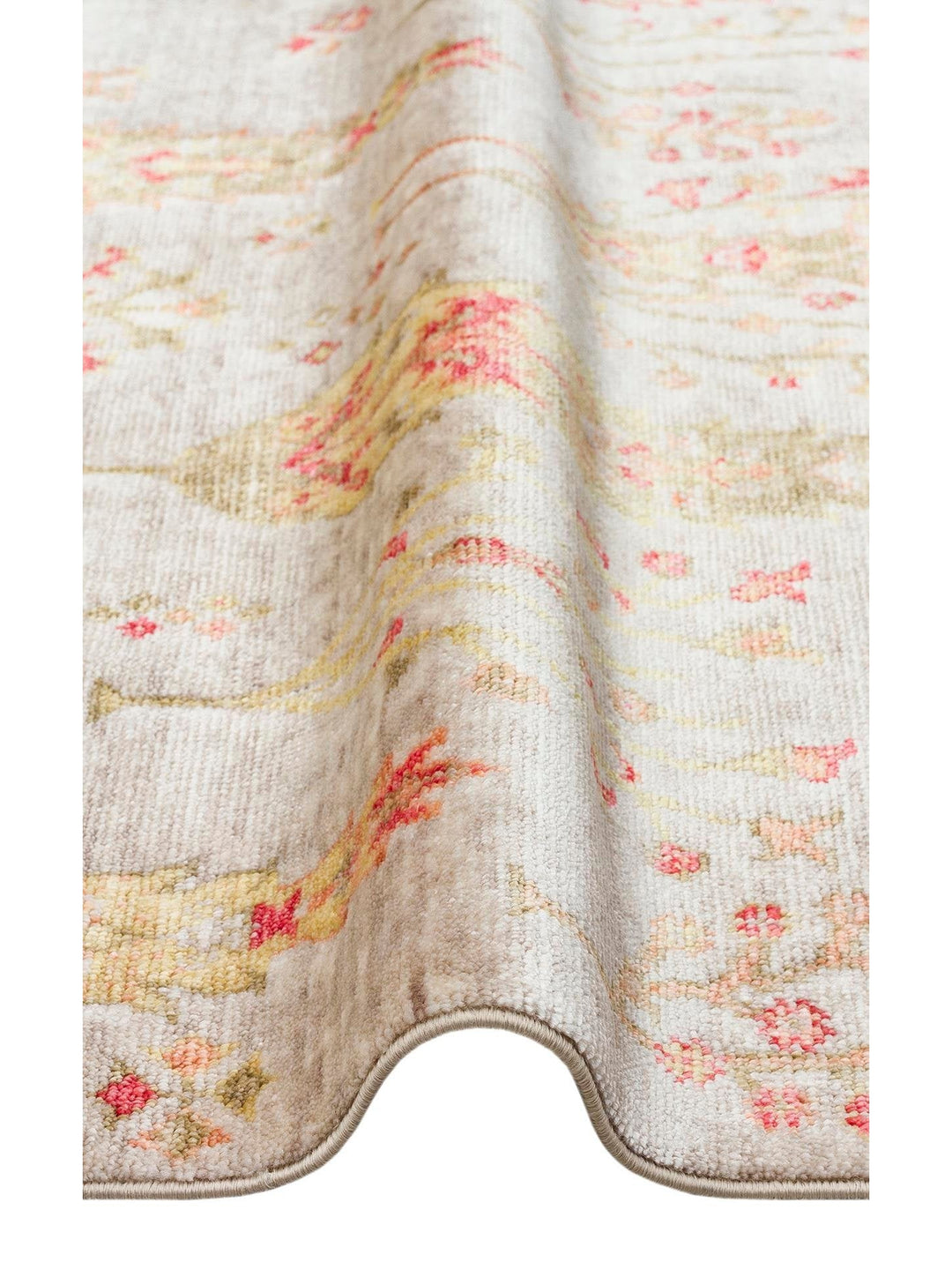 Oushak Carnaval %100 natürlich, leicht zu reinigen, handgefertigt, TENCEL™ moderner Uşak-Teppich 08 BEIGE AUTUMN