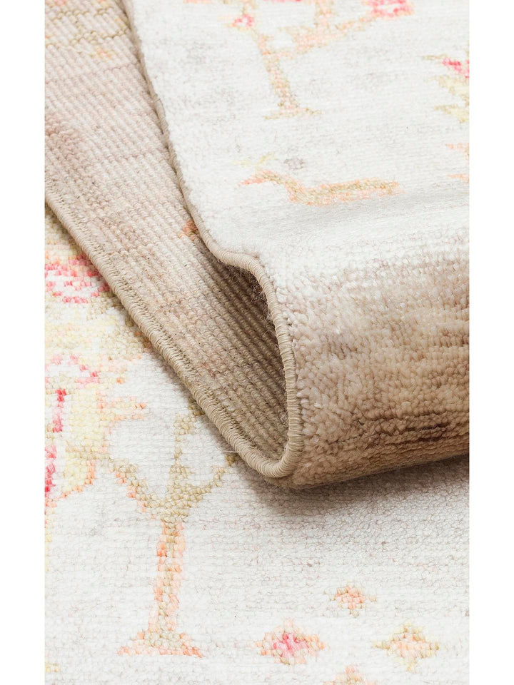 Oushak Carnaval %100 natürlich, leicht zu reinigen, handgefertigt, TENCEL™ moderner Uşak-Teppich 08 BEIGE AUTUMN