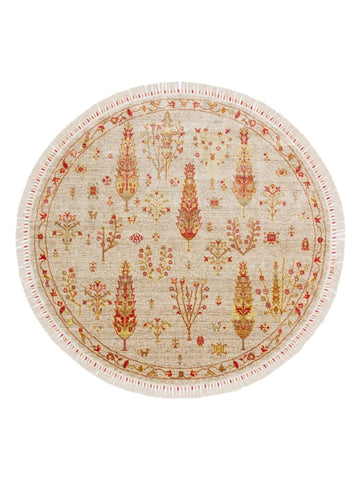 Oushak Carnaval Alfombra Uşak Moderna TENCEL™ 100% Natural, Fácil de Limpiar, Hecha a Mano 08 BEIGE AUTUMN Q  
