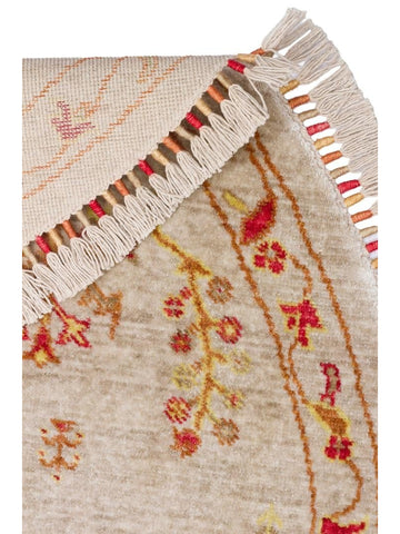 Oushak Carnaval Alfombra Uşak Moderna TENCEL™ 100% Natural, Fácil de Limpiar, Hecha a Mano 08 BEIGE AUTUMN Q  
