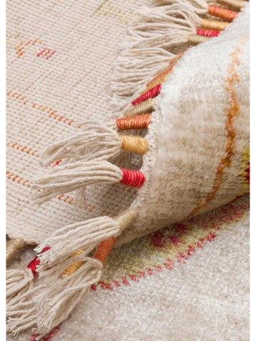 Oushak Carnaval Alfombra Uşak Moderna TENCEL™ 100% Natural, Fácil de Limpiar, Hecha a Mano 08 BEIGE AUTUMN Q  