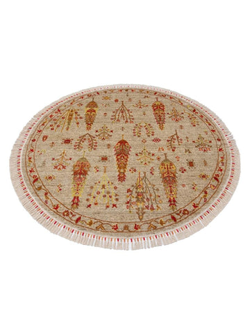 Oushak Carnaval Alfombra Uşak Moderna TENCEL™ 100% Natural, Fácil de Limpiar, Hecha a Mano 08 BEIGE AUTUMN Q  