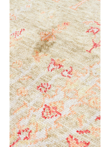 Oushak Carnaval Alfombra Uşak Moderna TENCEL™ 100% Natural, Fácil de Limpiar, Hecha a Mano 08 GREEN AUTUMN  
