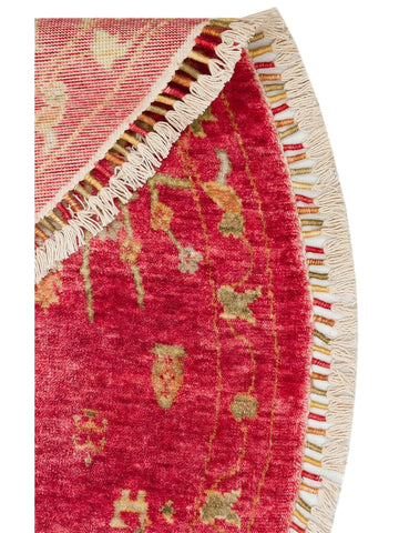 Oushak Carnaval Alfombra Uşak Moderna TENCEL™ 100% Natural, Fácil de Limpiar, Hecha a Mano 08 RED AUTUMN Q  