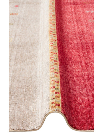 Oushak Carnaval Alfombra Uşak Moderna TENCEL™ 100% Natural, Fácil de Limpiar, Hecha a Mano 11 RED AUTUMN  