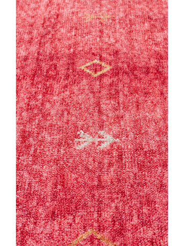 Oushak Carnaval Alfombra Uşak Moderna TENCEL™ 100% Natural, Fácil de Limpiar, Hecha a Mano 11 RED AUTUMN  
