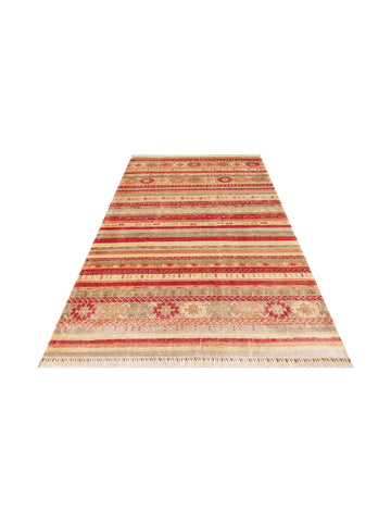 Oushak Carnaval Alfombra Uşak Moderna TENCEL™ 100% Natural, Fácil de Limpiar, Hecha a Mano 12 RED AUTUMN  