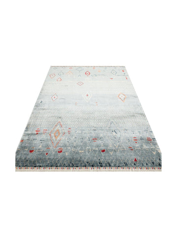 Oushak Carnaval Alfombra Uşak Moderna TENCEL™ 100% Natural, Fácil de Limpiar, Hecha a Mano 15 AQUA MULTY  