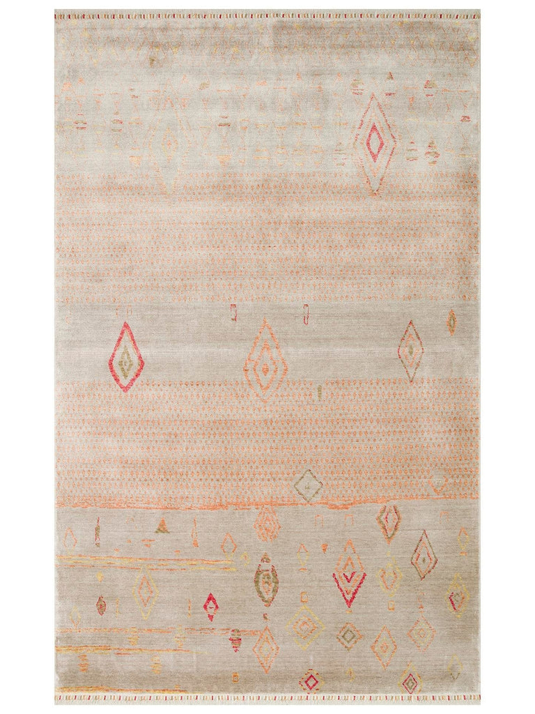Oushak Carnaval Tappeto Uşak Moderno TENCEL™ realizzato a mano, 100% naturale, facile da pulire 15 BEIGE AUTUMN