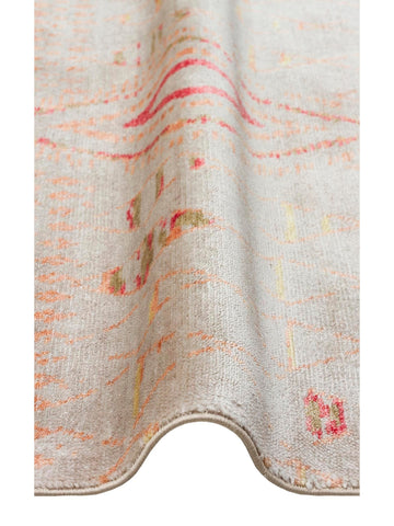 Oushak Carnaval Alfombra Uşak Moderna TENCEL™ 100% Natural, Fácil de Limpiar, Hecha a Mano 15 BEIGE AUTUMN  