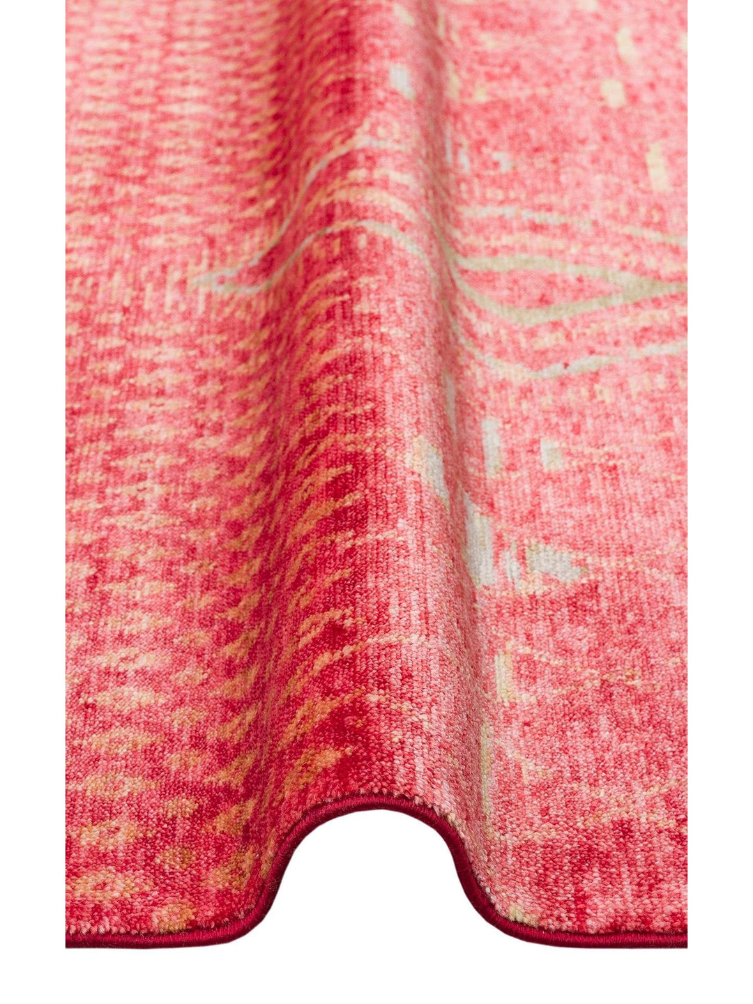 Oushak Carnaval %100 natürlich, leicht zu reinigen, handgefertigt, TENCEL™ moderner Uşak-Teppich 15 RED AUTUMN