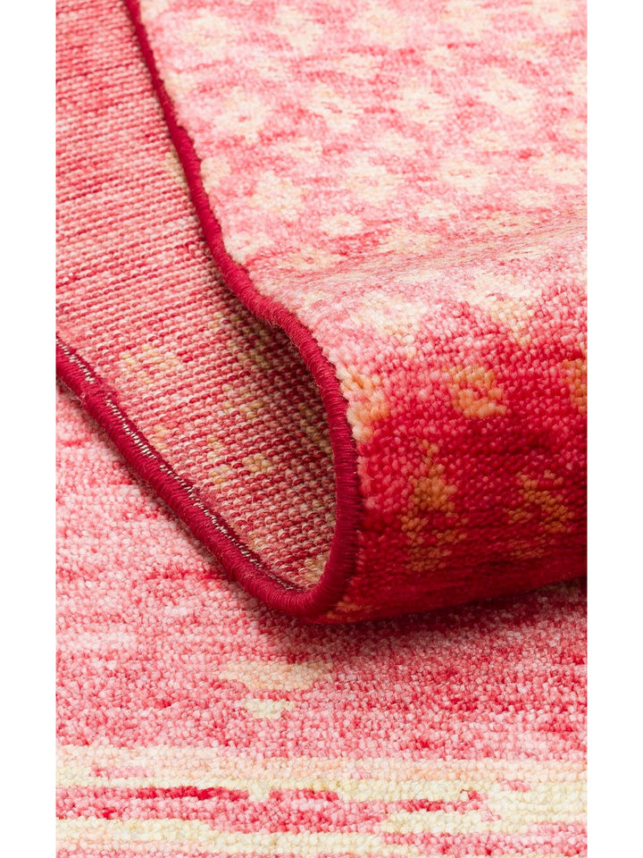 Oushak Carnaval %100 natürlich, leicht zu reinigen, handgefertigt, TENCEL™ moderner Uşak-Teppich 15 RED AUTUMN