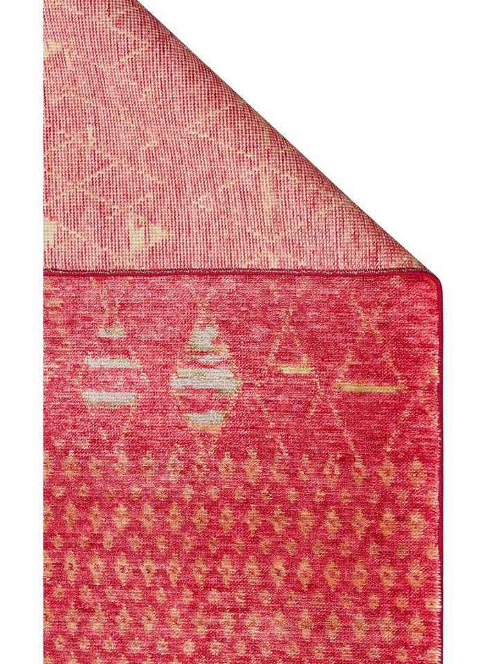 Oushak Carnaval %100 natürlich, leicht zu reinigen, handgefertigt, TENCEL™ moderner Uşak-Teppich 15 RED AUTUMN