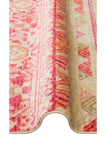Oushak Carnaval 100% natural, fácil de limpiar, hecho a mano con TENCEL™ alfombra moderna Uşak 17 RED AUTUMN