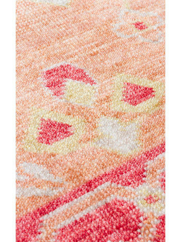 Oushak Carnaval 100% natural, fácil de limpiar, hecho a mano con TENCEL™ alfombra moderna Uşak 17 RED AUTUMN