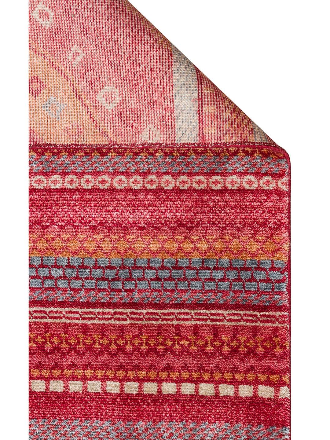 Oushak Carnaval %100 Naturel Kolay Temizlenir El Emeğiyle Üretilen TENCEL™ Modern Uşak Halısı 18 REDM - Carpetdocia