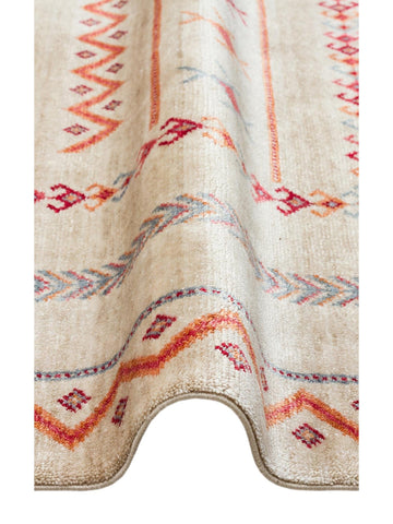 Oushak Carnaval 100% natural, fácil de limpiar, hecho a mano con TENCEL™ alfombra moderna Uşak 20 LIGHT MULTY