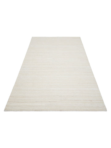 Alfombra tejida a mano de mezcla de lana y TENCEL™ serie Palermo CREAM