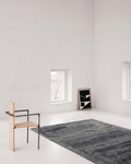 Palette Series 100% Natural Wool Viscose Cotton Handwoven Scandinavian Living Room Sitting Room Rug BLACK
