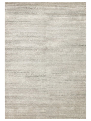 Portofino Serisi %100 Naturel Viskon Yün Pamuk El Dokuma Modern Salon Oturma Odası Halı SILVER - Carpetdocia