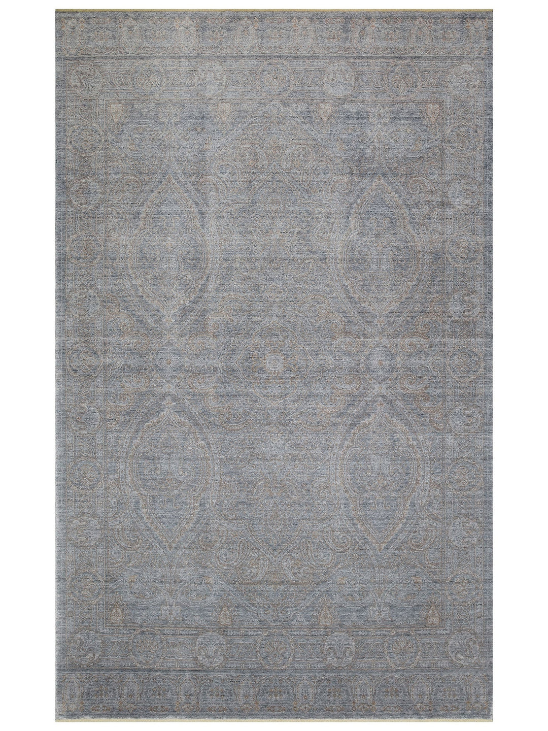 Çırağan %100 Naturel Özel Işıltılı El Emeği ile Özel Tezgahlarda Üretilen Tensel Uşak Halısı 3DGRBRZ - Carpetdocia