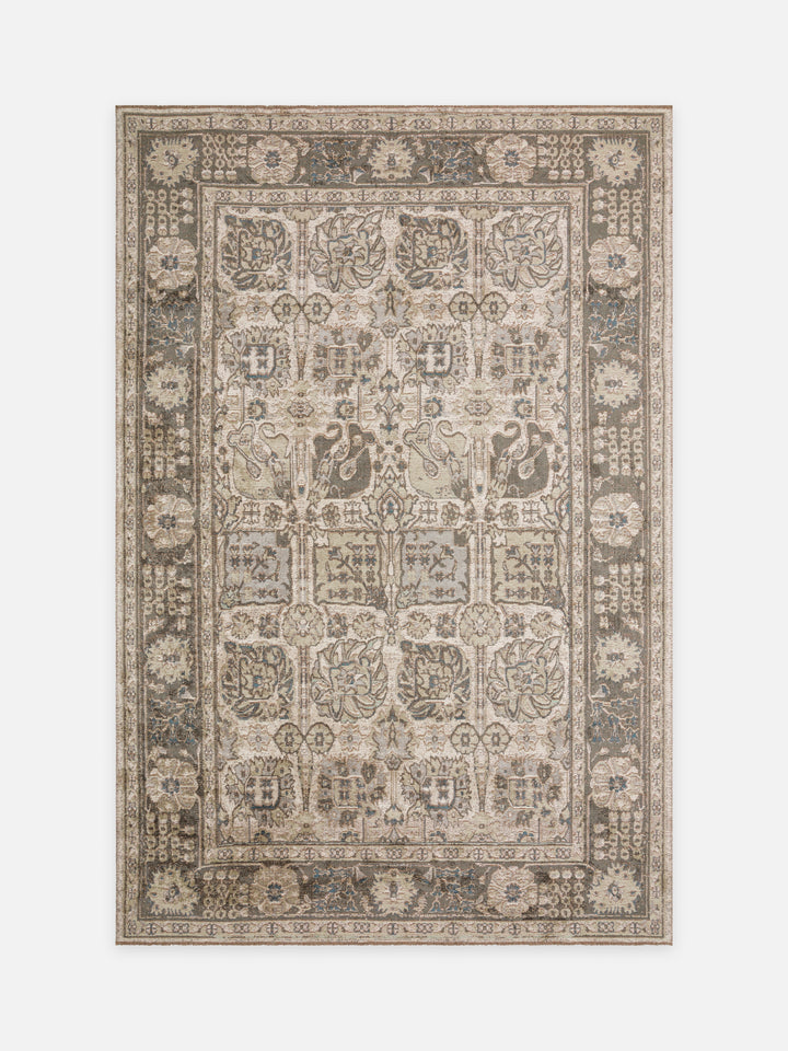 Ruggadocia Mamluk Taş Bahçe Desenli Halı kuşbakışı
