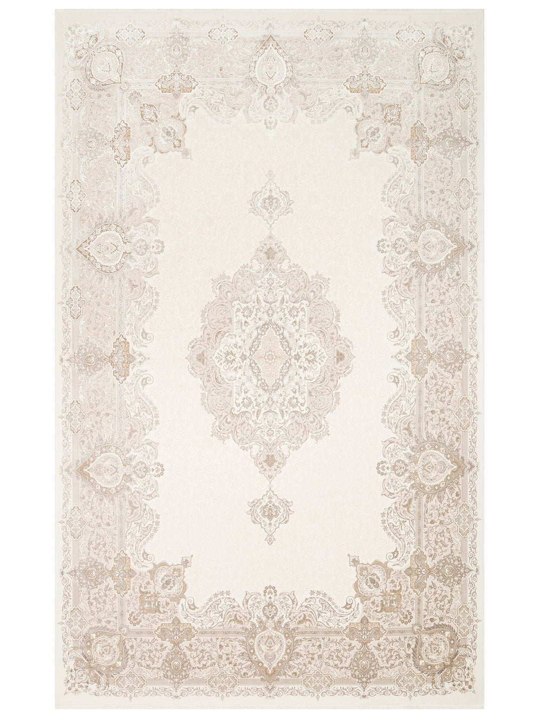 Üsküdar Serisi Yüksek Kaliteli Sık Dokuma Modern Salon Halısı 01 CREAM BEIGE - Carpetdocia