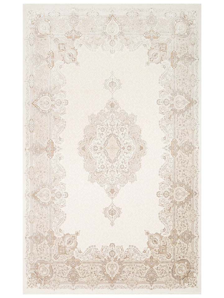 Üsküdar Serisi Yüksek Kaliteli Sık Dokuma Modern Salon Halısı 01 CREAM BEIGE - Carpetdocia