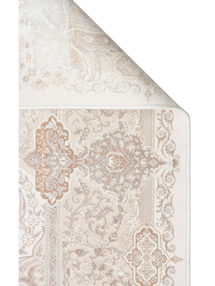 Üsküdar Serisi Yüksek Kaliteli Sık Dokuma Modern Salon Halısı 01 CREAM BEIGE - Carpetdocia